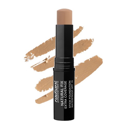 Radiant Natural Fix Extra Coverage Stick Foundation Waterproof Spf 15 02 Granola 8.5 gr
