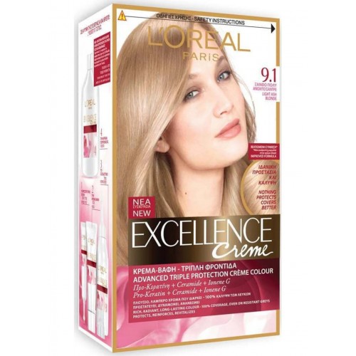 L'Oréal Excellence Cream No9.1 Ξανθό Πολύ Ανοιχτό Σαντρέ 48ml
