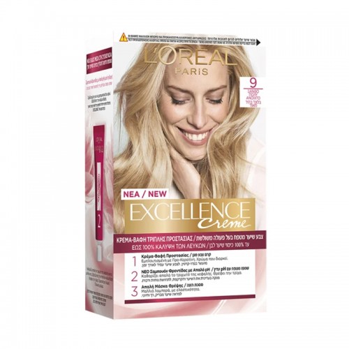 L'Oreal Excellence Cream No9 Ξανθό Πολύ Ανοιχτό 48ml
