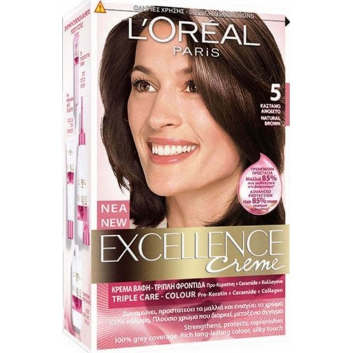 L'Oreal Excellence Cream No5 Καστανό Ανοιχτό 48ml